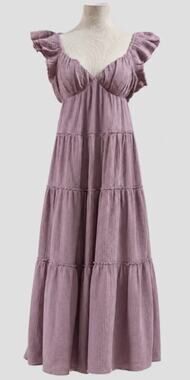 098 NWT Free the Roses (Anthropologie) Boho Maxi Dress | Color Purple | Size XS